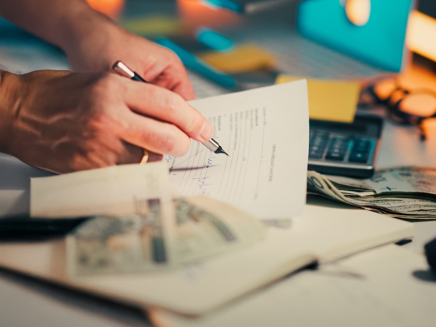 Signing off a compliance document at a desk